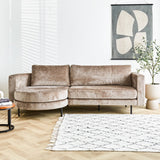 Sofa Bella Dimehouse Taupe LxWxH 138x98x55 Fabric Atmospheric photo front view