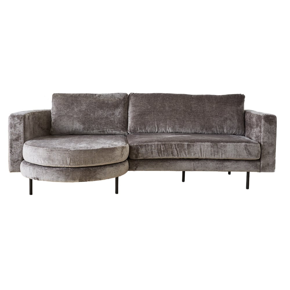 Sofa Bella Dimehouse Gray LxWxH 138x98x55 Fabric White photo front view