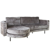 Sofa Bella Dimehouse Gray LxWxH 138x98x55 Fabric White photo diagonal front view