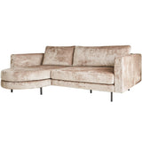 Sofa Bella Dimehouse Taupe LxWxH 138x98x55 Fabric White photo diagonal front view