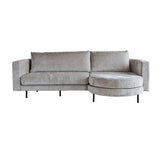 Sofa Bella Dimehouse Beige LxWxH 138x98x55 Fabric White photo front view