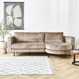 Sofa Bella Dimehouse Taupe LxWxH 138x98x55 Fabric Atmospheric photo front view