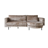 Sofa Bella Dimehouse Taupe LxWxH 138x98x55 Fabric White photo front view