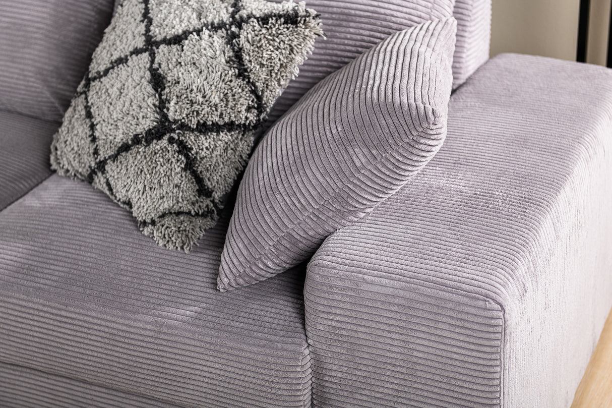 Sofa Cambridge DH Interior Gray Rib Fabric Atmospheric photo detail