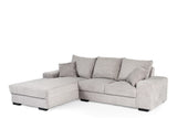 Sofa Cambridge DH Interior Gray Rib Fabric White photo diagonal front view