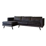 Sofa Gino Dimehouse Anthracite LxWxH 150x97x55 Fabric White photo diagonal front view