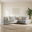 3-seater corner sofa Aspen fabric beige on the right atmospheric photo in a modern interior