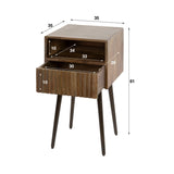 Nachtkastjes - Nachtkastje Oslo Acaciahout Drift Brown 1 Lade - Dimehouse
