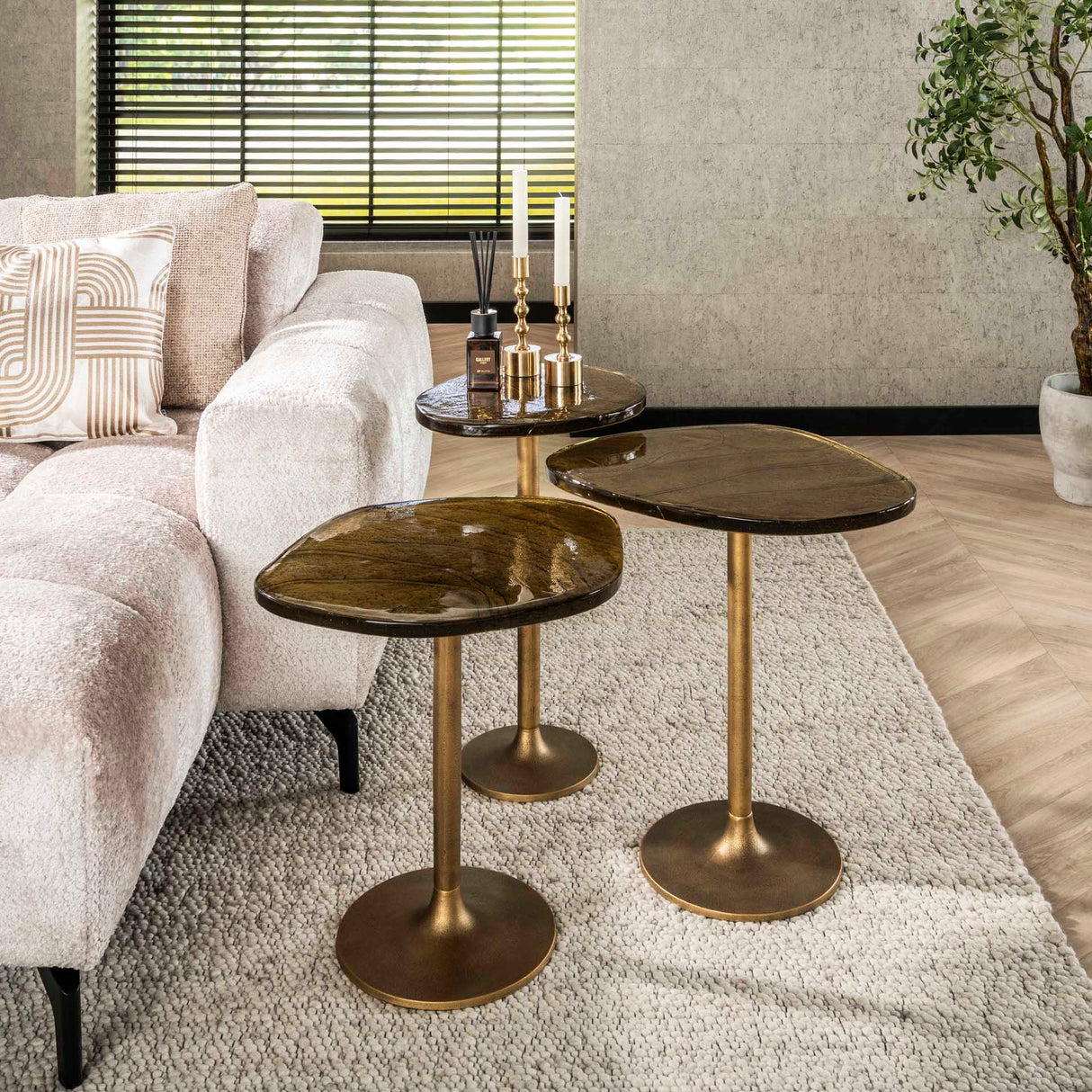 Side table Aurum Antique Gold 60 cm