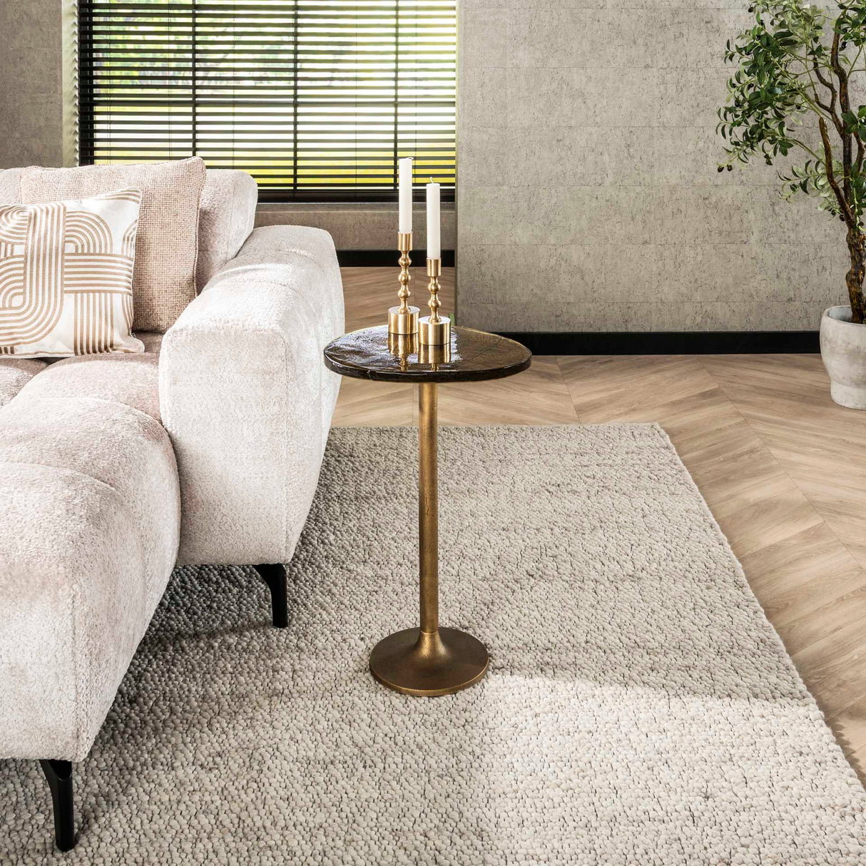 Side table Aurum Antique Gold 60 cm