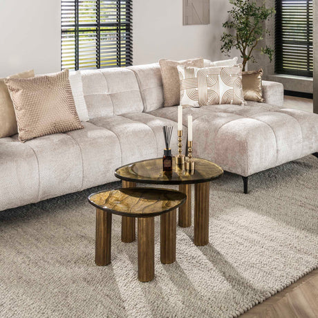 Coffee Table Nova S - Antique Gold 51x37 cm 
