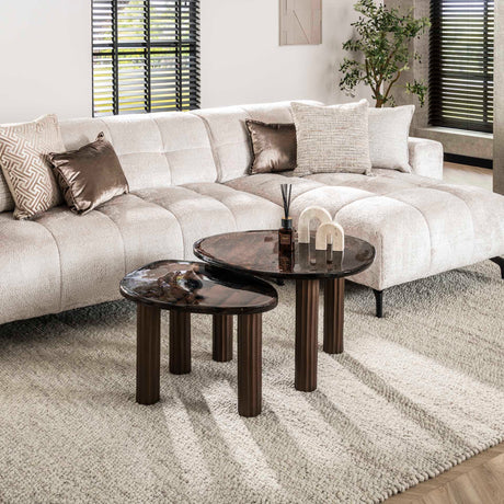 Coffee table Vesta L antique copper 70x59 cm 