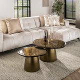 Coffee Table Set Aurelia – Antique Gold – Set of 2 