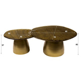 Coffee Table Set Aurelia – Antique Gold – Set of 2 