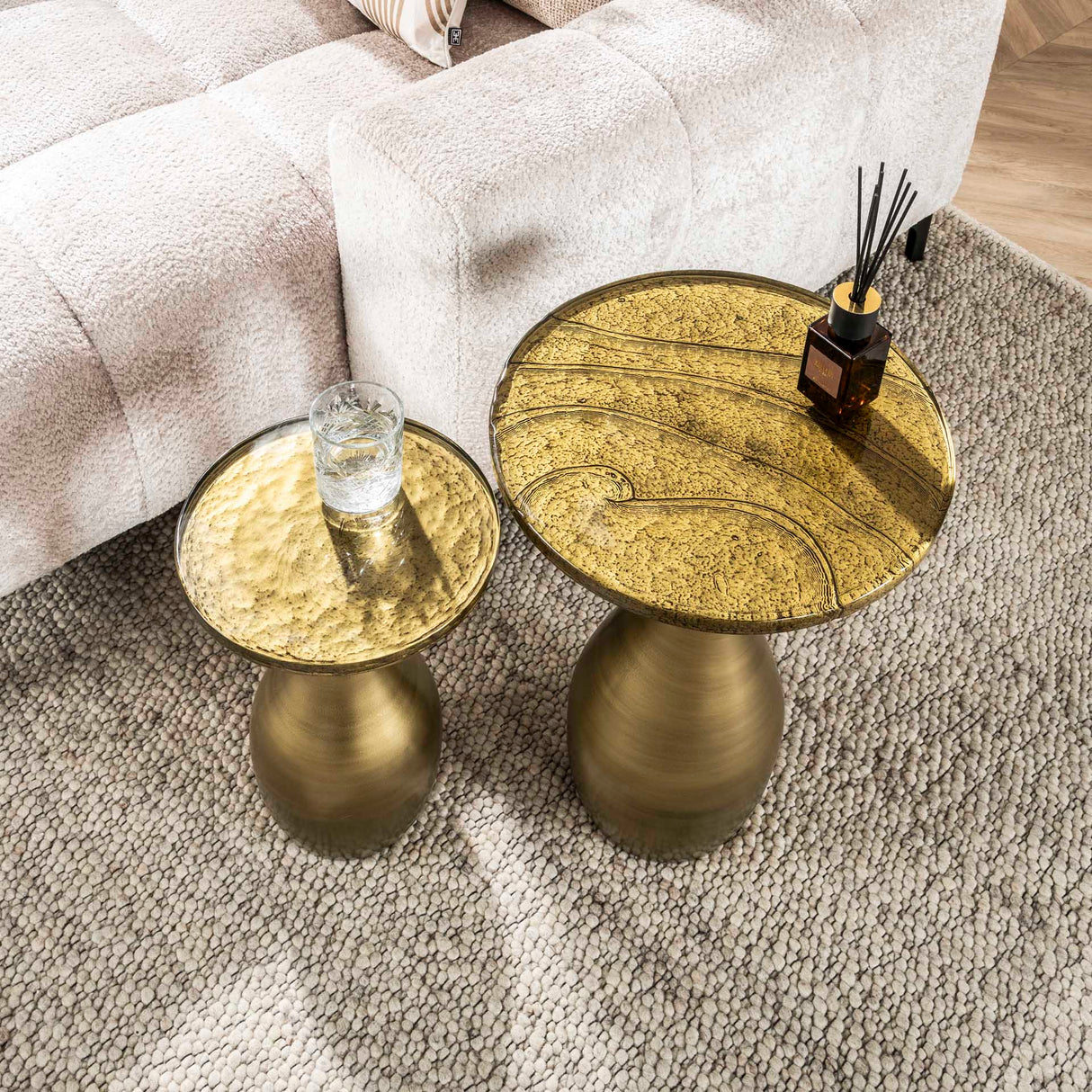 Side table Vesto Drop shape Antique Gold 45 cm