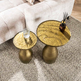 Side table Vesto Drop shape Antique Gold 45 cm