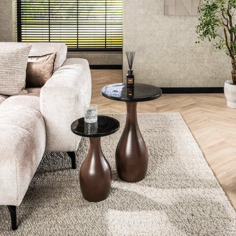 Side Table Nova Antique Copper Drop 60 cm 