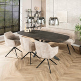 Dining Table Jax Danish Oval 215 cm - Grey Metallic 