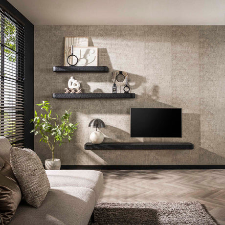 Wall shelf 150 cm Metallic Gray Aeris 