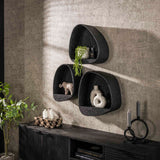 Wall Shelf Drop Metallic Gray 34x21 cm Aeris 