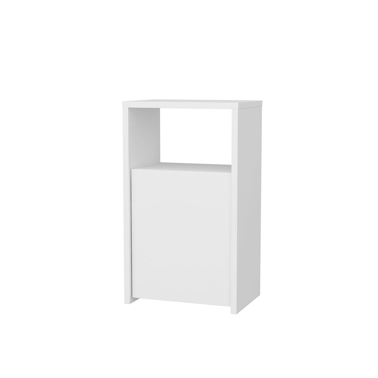 Carlin nachtkastje wit 36 cm Melamine gecoat houtcomposiet