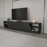TV furniture Rhodes Anthracite Melamine 240x47.4x37.1 cm