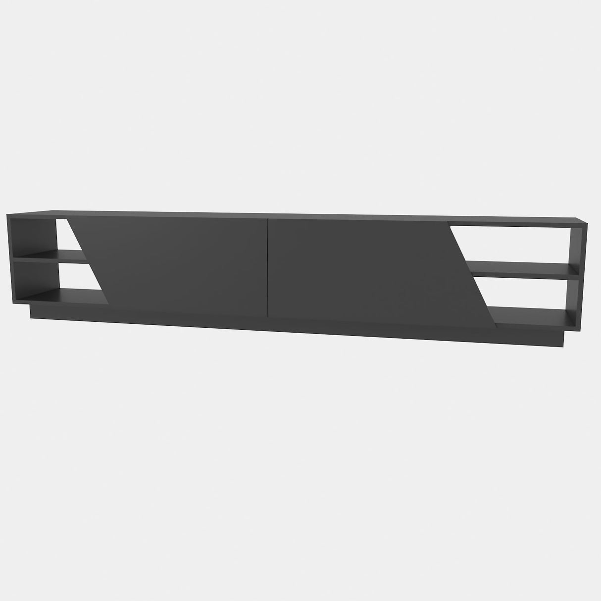 TV furniture Rhodes Anthracite Melamine 240x47.4x37.1 cm