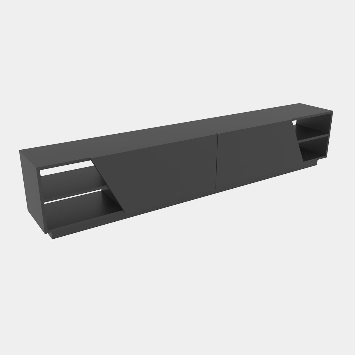 TV furniture Rhodes Anthracite Melamine 240x47.4x37.1 cm