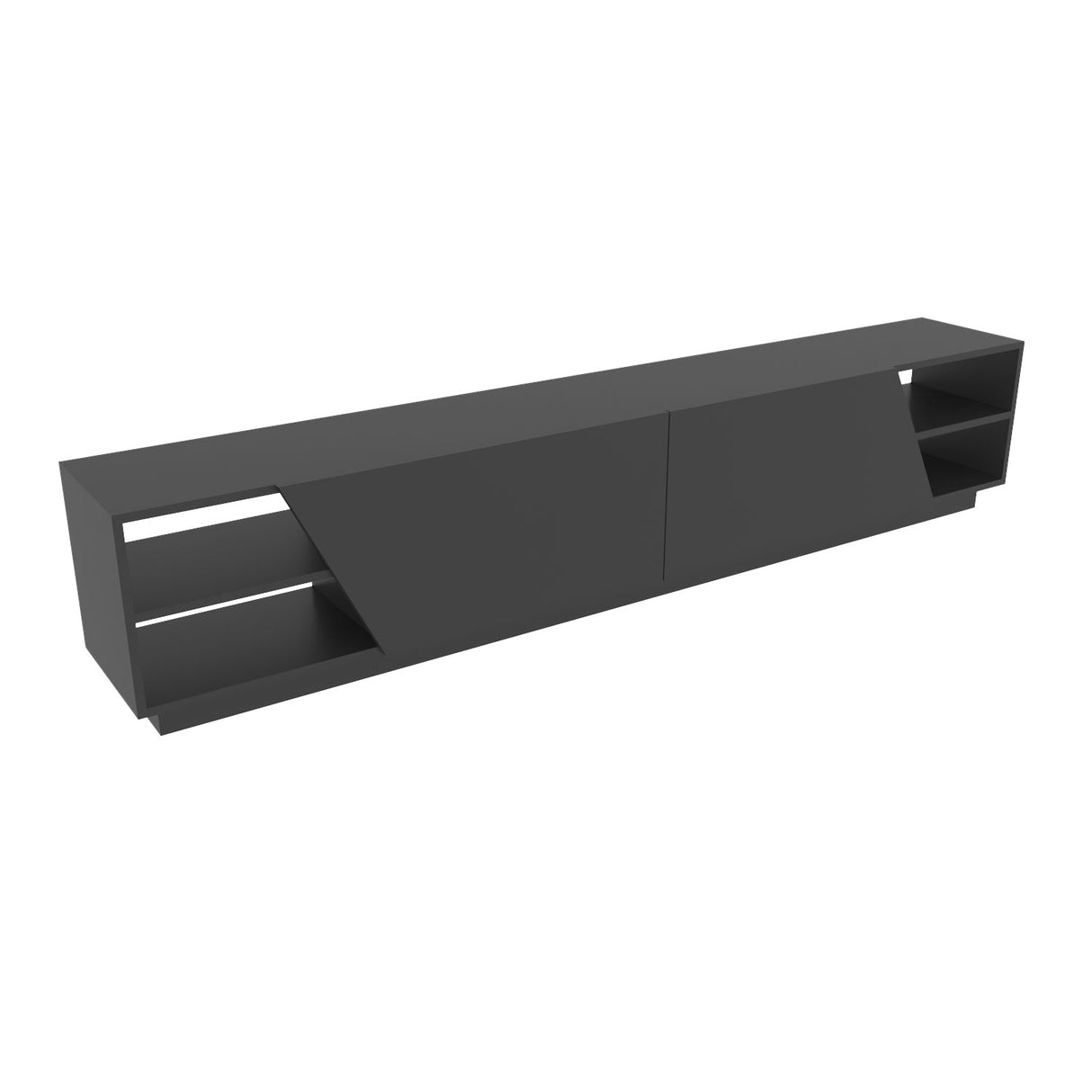 TV furniture Rhodes Anthracite Melamine 240x47.4x37.1 cm
