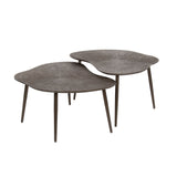 Coffee table set Jax Organic Bronze Dark Brown (2 pieces) 