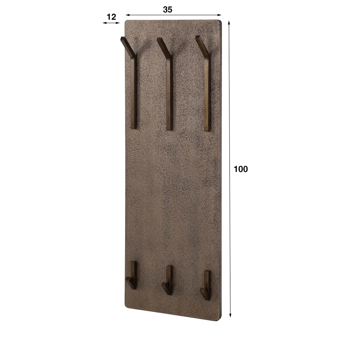 Coat rack Ferre 6-Hook - Metal Antique Bronze 