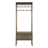 Wardrobe furniture Ferre 8-hook - With Hat Shelf - Antique Bronze Metal 