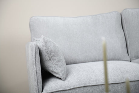 Corner sofa Peppin fabric light grey - right 