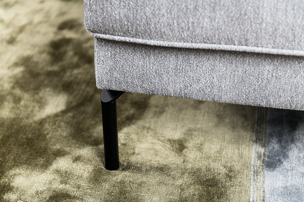 Corner sofa Peppin fabric light grey - right 