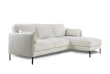 Corner sofa Peppin fabric cream - right 