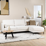 Corner sofa Peppin fabric cream - right 