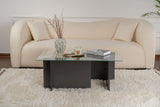 Rectangular Modern Coffee Table Vetroni Anthracite - Glass - 105x65 cm 
