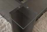 Rectangular Modern Coffee Table Vetroni Anthracite - Glass - 105x65 cm 