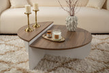 Orion coffee table Walnut and White 90x60 cm Walnut White Melamine 