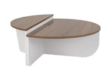 Orion coffee table Walnut and White 90x60 cm Walnut White Melamine 
