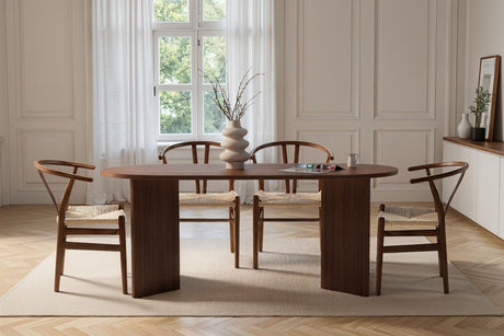 Sablin Dining Table Walnut 180x89.5x75 cm Walnut Melamine 