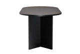 Oval dining table Black melamine - Japandi - 180x89.5x75 cm - Sota