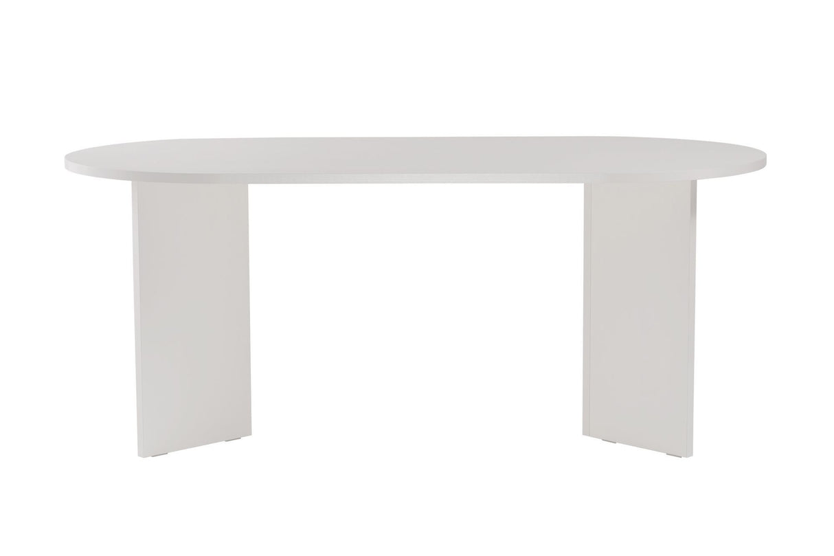 Sablin Dining Table Wood White 180x89.5x75 cm Wood White Melamine 