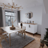 Tarz dressoir eikenlook wit 150 cm Eikenlook / Wit Gemelamineerd hout