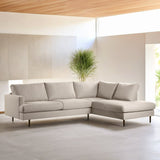 Corner sofa Romi fabric beige - right 
