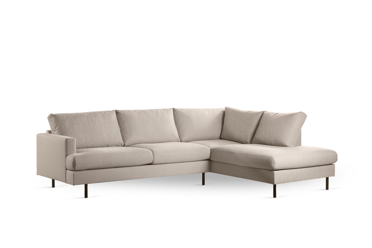 Corner sofa Romi fabric beige - right 