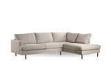 Corner sofa Romi fabric beige - right 