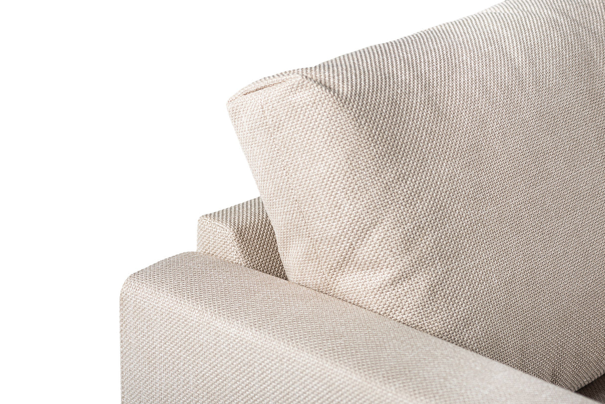 Corner sofa Romi fabric beige - right 