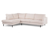 Banken - 3 - zits hoekbank Chiara ribstof beige - Dimehouse