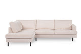 Banken - 3 - zits hoekbank Chiara ribstof beige - Dimehouse